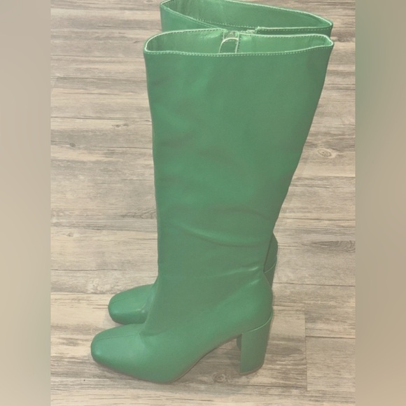 PLT Green Knee High Boots NWOT - Picture 4 of 4